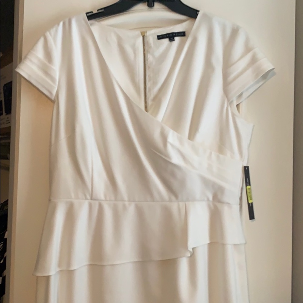 Antonio Melani white dress size 12 NWT - Picture 2 of 5